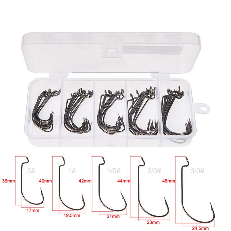 50 قطعة/صندوق خطافات صيد من ال - مراجعة Fishing Hook Box وسعره