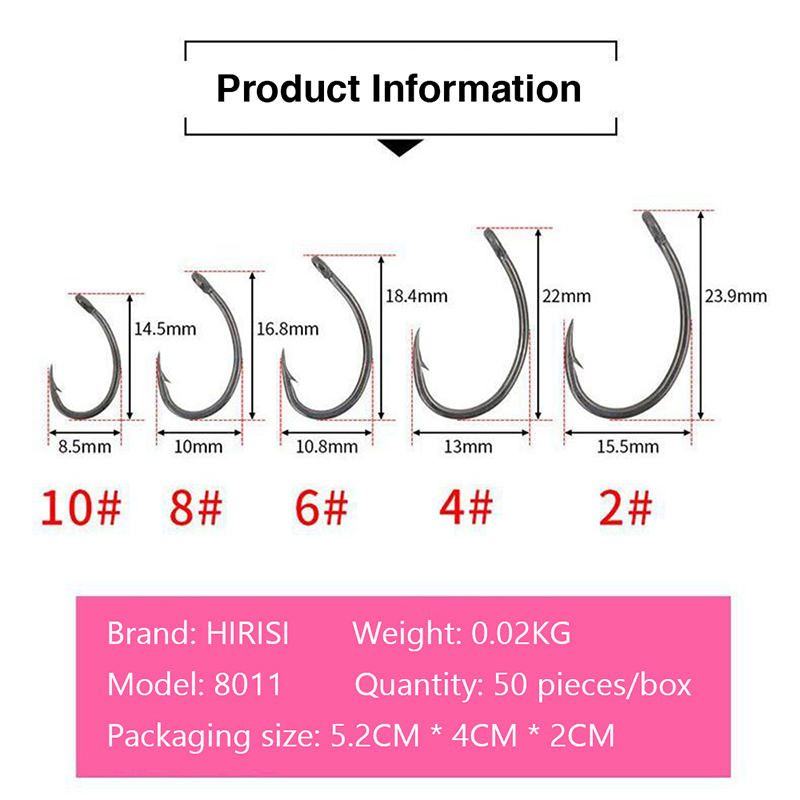 خطافات صيد جديدة من هيريسي، 50 - مراجعة Fishing Hook Box وسعره